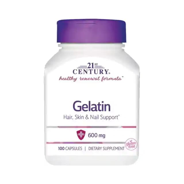 21st Century Gelatin 600mg (1 Bottle of 100 capsules)