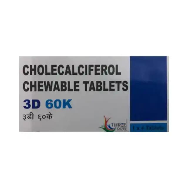 3D 60K Chewable (1 Strip Of 4 Chewable Tablets)