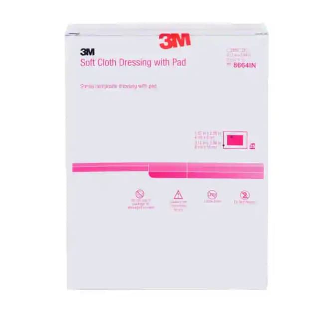 3M Soft Cloth Dressing with Pad 8664A (1 Packet Of 25 pad for dressing)