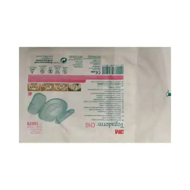 3M Tegaderm CHG 1657R 8.5cm x 11.5cm (1 Packet Of 1 Pad for Dressing)