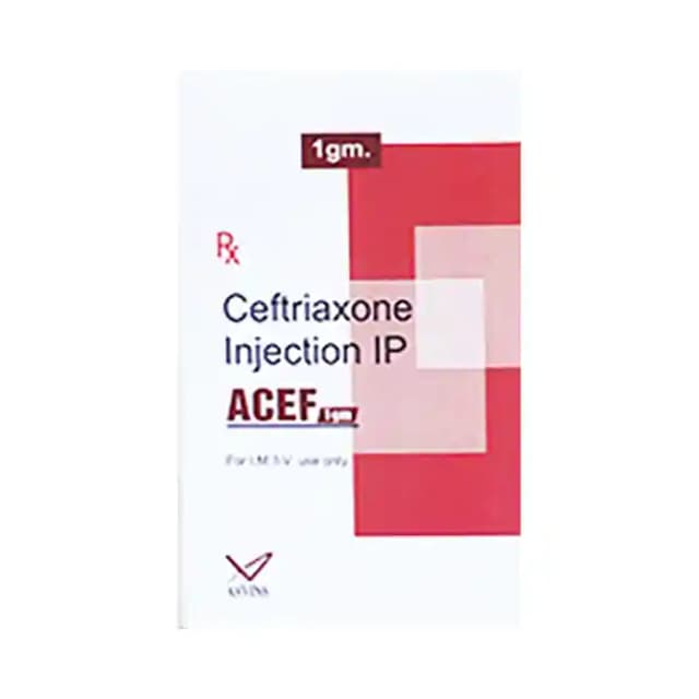 Acef 1gm Injection (1 Injection in 1 vial)