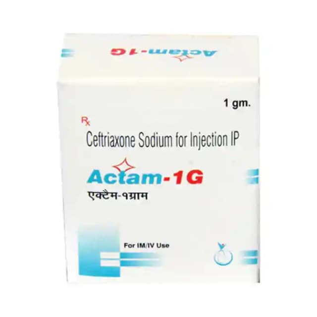 Actam 1gm Injection (1 Injection in 1 vial)