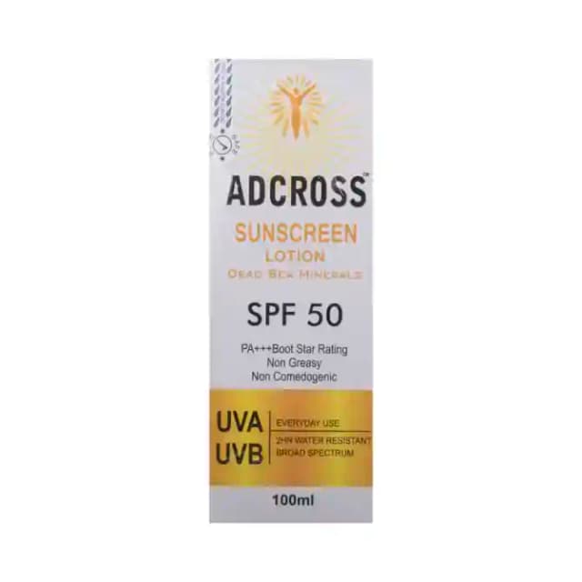 Adcross SPF 50 Sunscreen Lotion (1 Bottle of 100 ml Lotion)