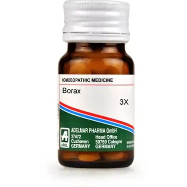 ADEL Borax Trituration 3X (1 Bottle of 20 gm Trituration tablets)