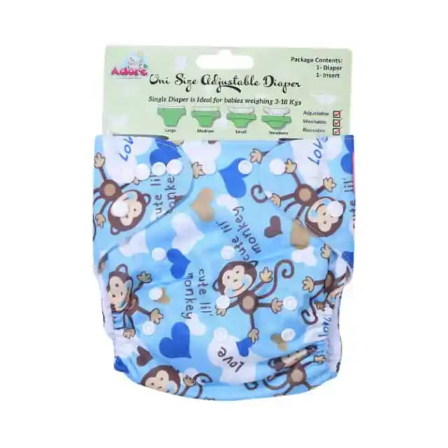 Adore Adjustable Unisize Cloth Diaper (1 Packet Of 1 piece)