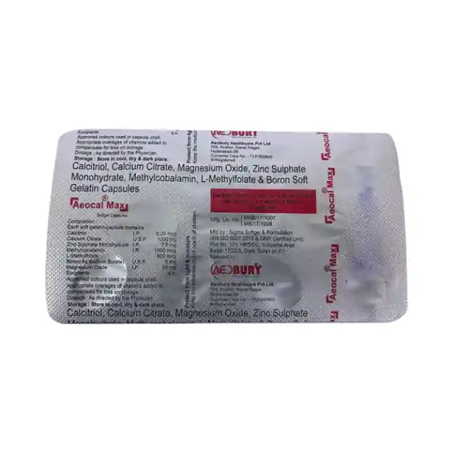 Aeocal Max Softgel (10 soft gelatin capsules in 1 strip)