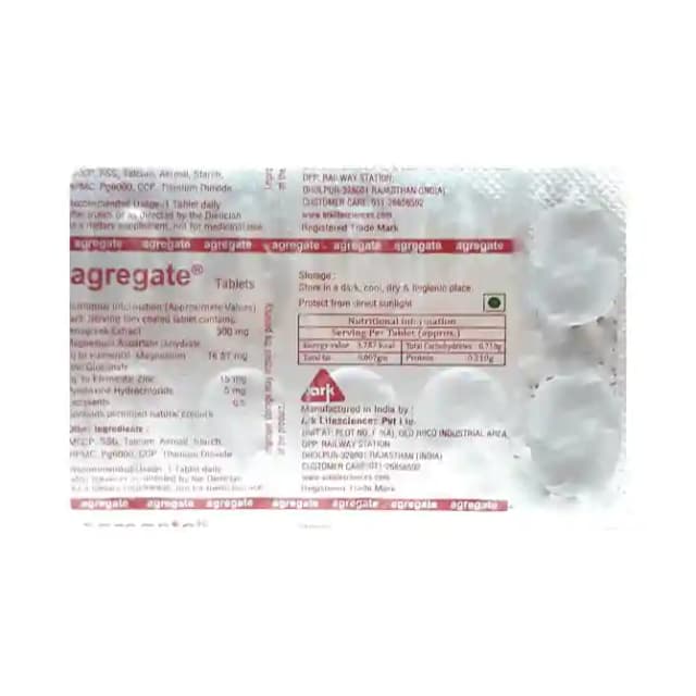 Agregate (1 Strip Of 10 tablets)