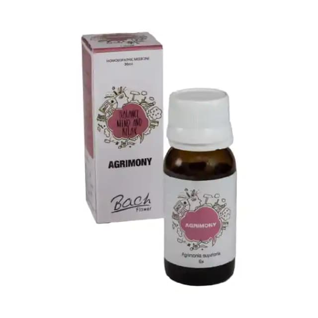 Alfa Omega Bach Flower Agrimony 6X (1 Bottle of 30 ml Dilution)