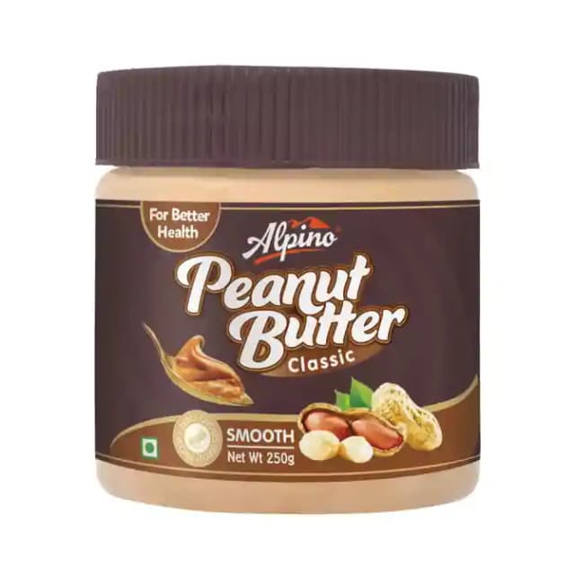 Alpino Peanut Butter Classic Smooth (1 Jar Of 250 gm Butter)