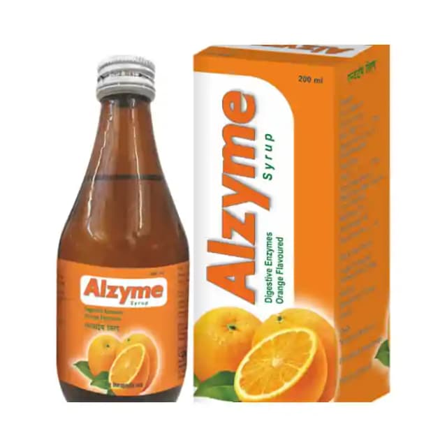 Alzyme Syrup Orange (1 Bottle of 200 ml Syrup)
