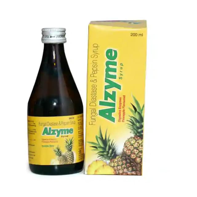 Alzyme Syrup Pineapple (1 Bottle of 200 ml Syrup)