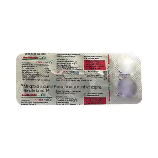Amlosafe MT 25 PR (10 tablets pr in 1 strip)