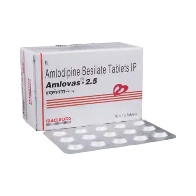 Amlovas 2.5 (15 tablets in 1 strip)