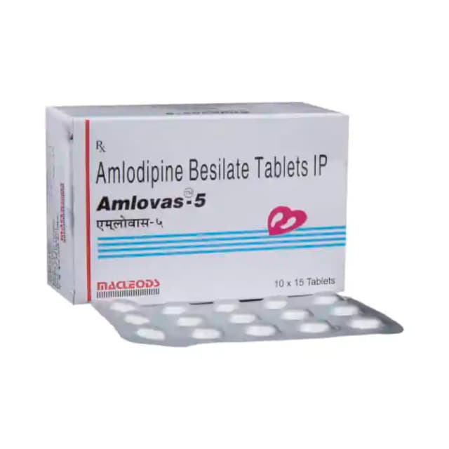 Amlovas 5 (15 tablets in 1 strip)