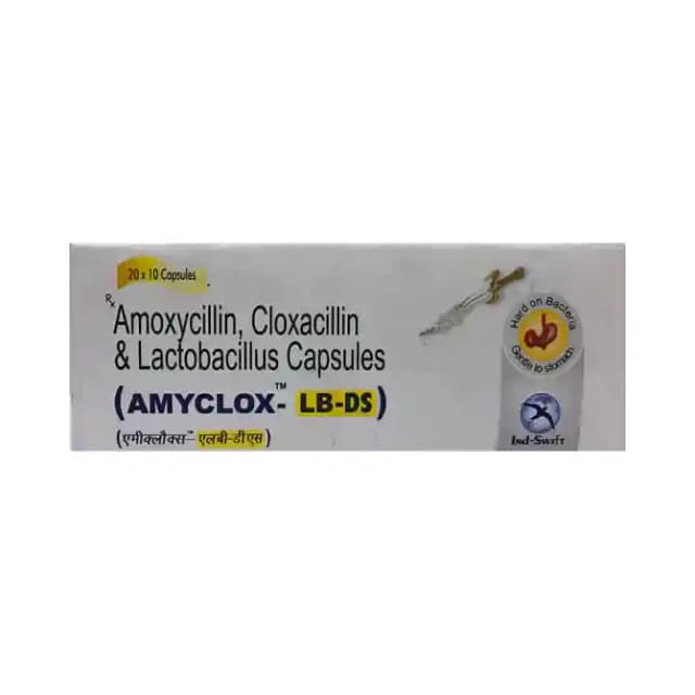 Amyclox LB DS (10 capsules in 1 strip)