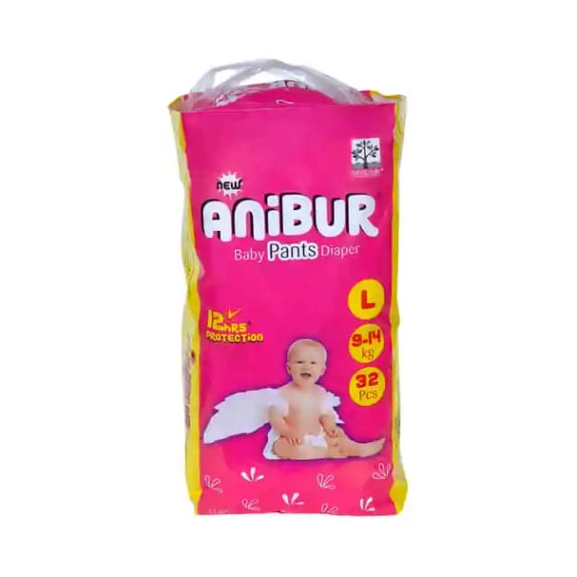 Anibur Baby Pants Diaper Large (1 Packet Of 32 pieces)