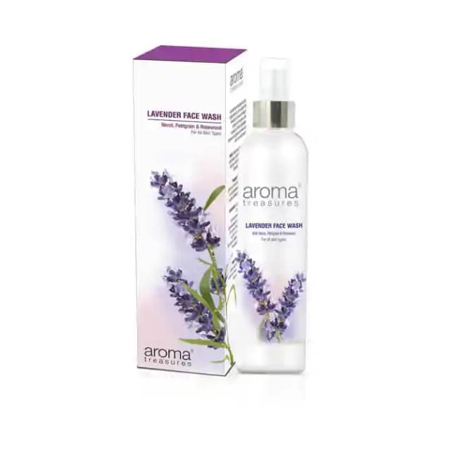 Aroma Treasures Lavender Face Wash (1 Pump Bottle of 100 ml Face Wash)