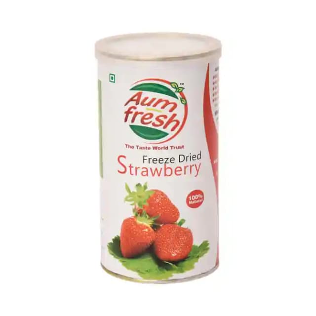 Aum Fresh Freeze Dried Strawberry (1 Tinof25 gm Dry Fruits)