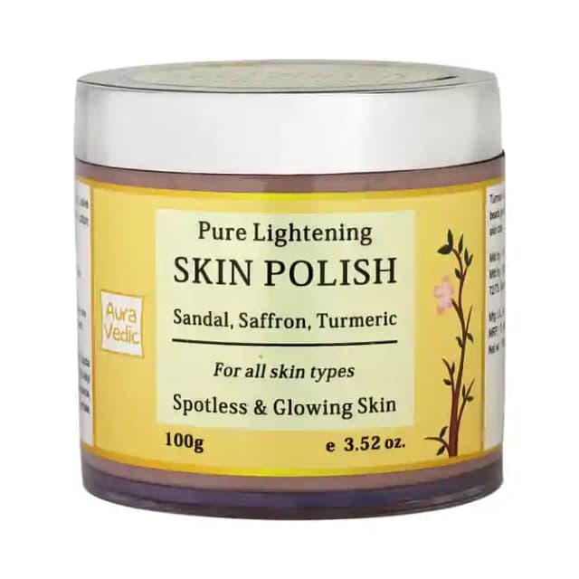 Auravedic Skin Polish Pure Lightening (1 Jar Of 100 gm Scrub)