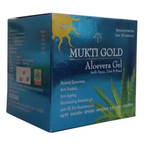 Axiom Mukti Gold Blue Aloevera Gel (1 Jar Of 125 gm Gel)