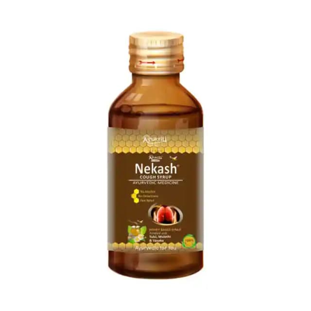 Ayukriti Herbals Nekash Cough Syrup (1 Bottle of 100 ml Syrup)