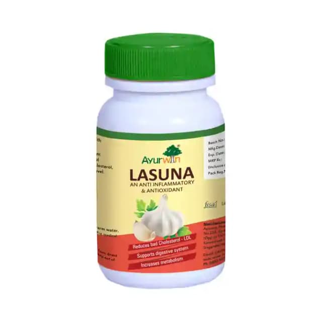 Ayurwin Lasuna (1 Bottle of 60 capsules)
