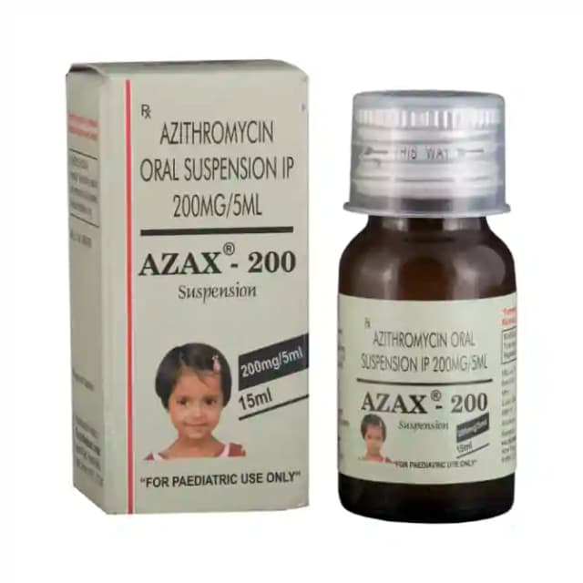 Azax 200 Suspension (15 ml in 1 bottle)