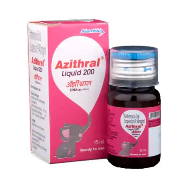 Azithral 200 Liquid (15 ml in 1 bottle)