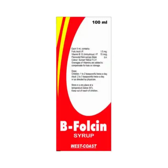 B Folcin Syrup (1 Bottle of 100 ml Syrup)
