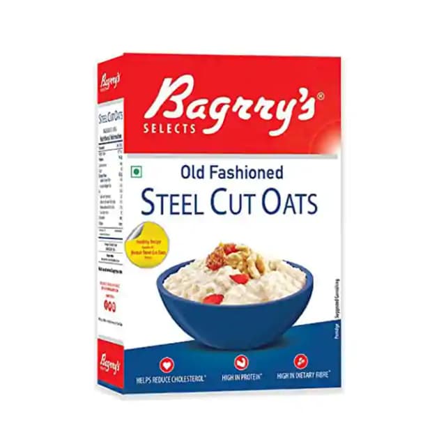 Bagrrys Oats Steel Cut (1 Box Of 500 gm Oats)