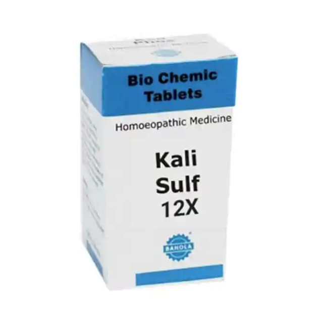 Bahola Kali Sulf Biochemic 12X (1 Bottle of 25 gm Biochemic tablets)