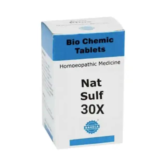 Bahola Nat Sulf Biochemic 30X (1 Bottle of 25 gm Biochemic tablets)