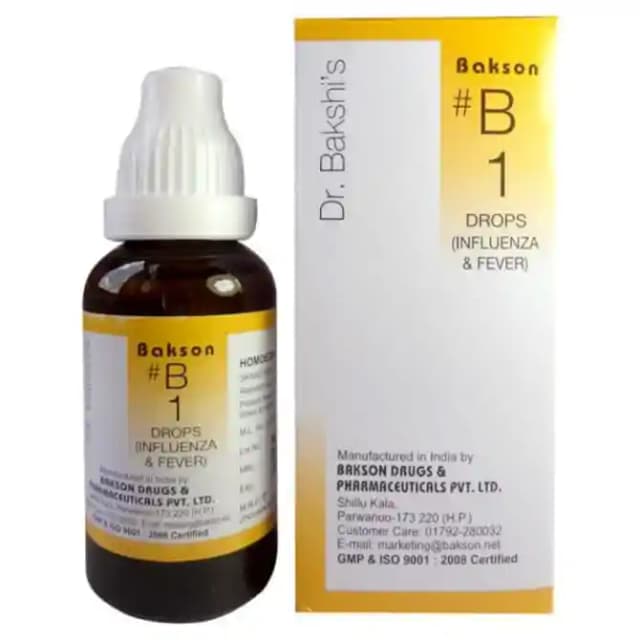 Baksons B1 Influenza & Fever Drop (1 Bottle of 30 ml Drop)