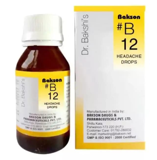 Baksons B12 Headache Drop (1 Bottle of 30 ml Drop)