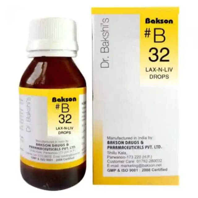 Baksons B32 Lax N Liv Drop (1 Bottle of 30 ml Drop)