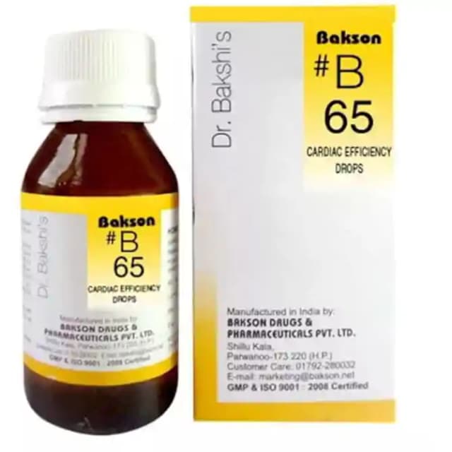 Baksons B65 Cardiac Efficiency Drop (1 Bottle of 30 ml Drop)