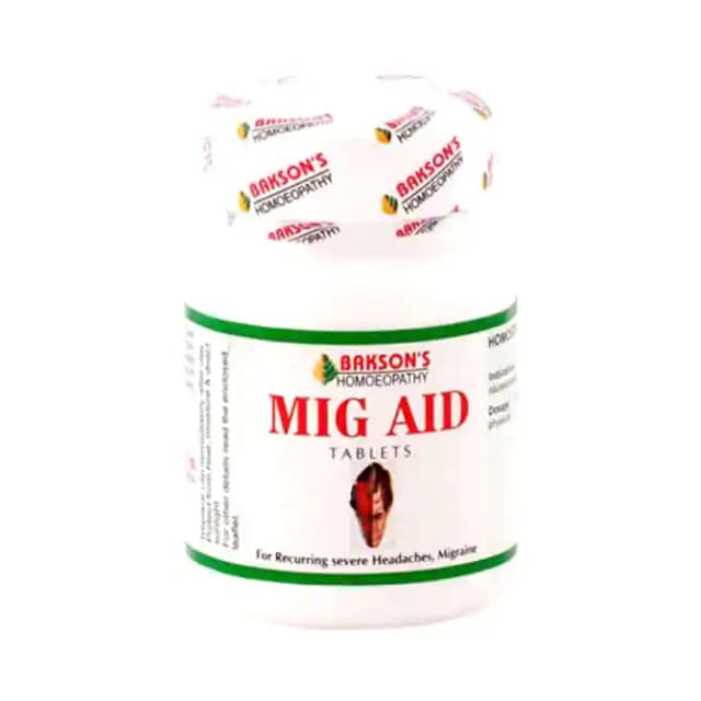 Baksons Mig Aid (1 Bottle of 75 tablets)