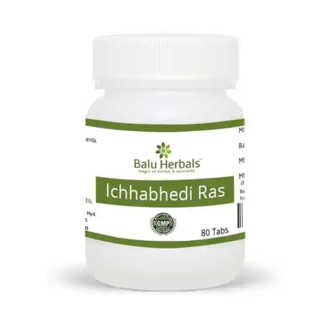 Balu Herbals Ichhabhedi Ras (1 Bottle of 80 tablets)