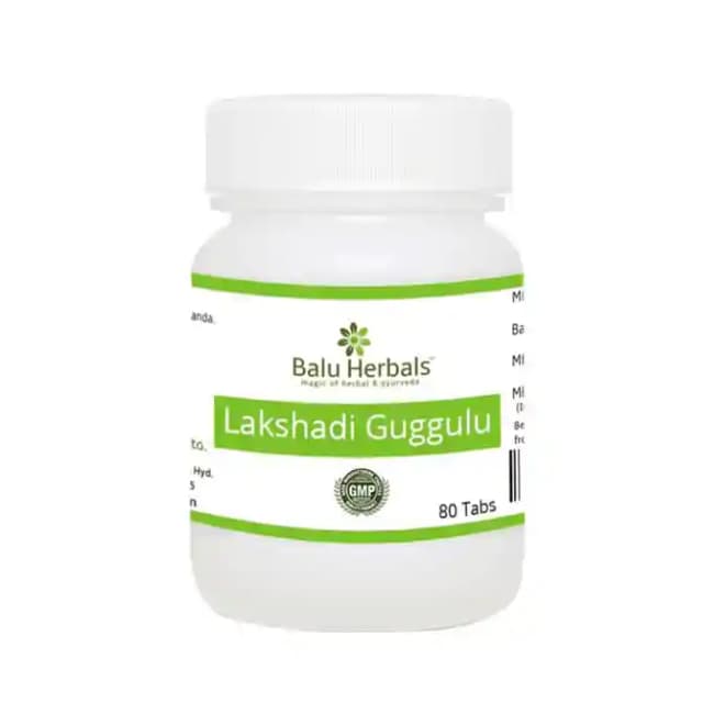 Balu Herbals Lakshadi Guggulu (1 Bottle of 80 tablets)