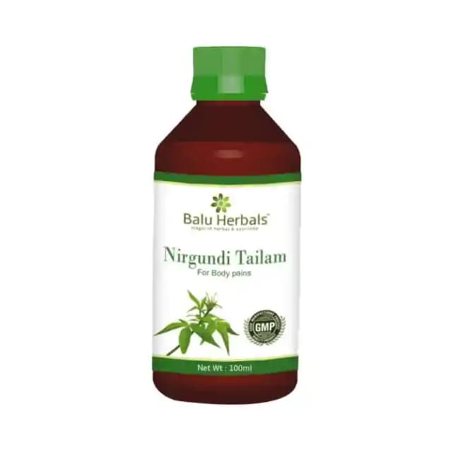 Balu Herbals Nirgundi Tailam (1 Bottle of 200 ml Oil)