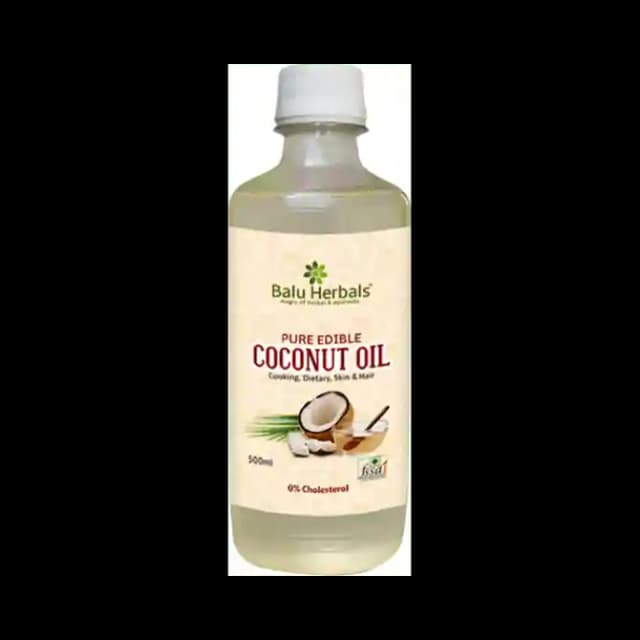 Balu Herbals Pure Edible Coconut Oil (1 Bottle of 500 ml Oil)