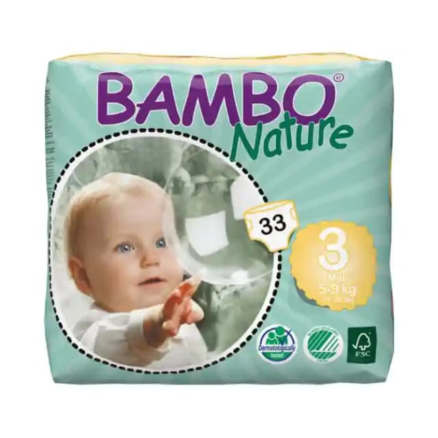 Bambo Nature Diaper Midi (1 Packet Of 33 pieces)