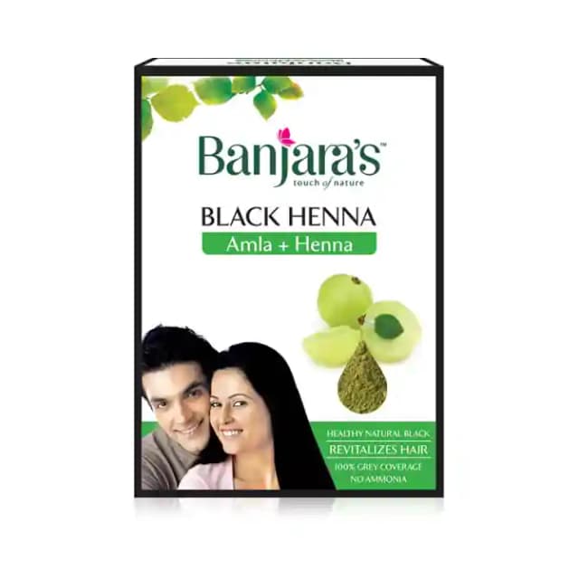 Banjaras Black Henna Amla (1 Box Of 50 gm Powder)