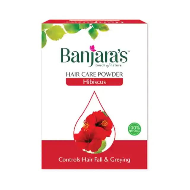 Banjaras Hair Care Powder Hibiscus (1 Box Of 100 gm Powder)