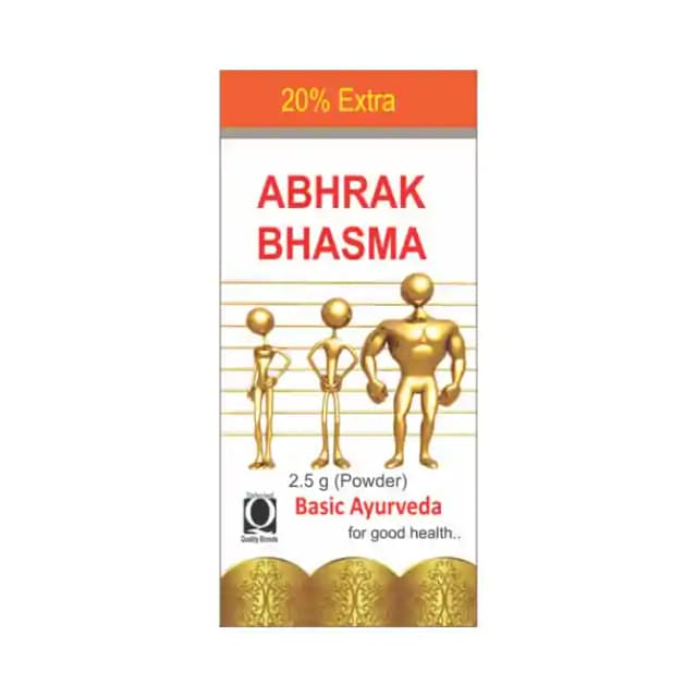 Basic Ayurveda Abhrak Bhasma (1 Bottle of 2.5 gm Bhasma)