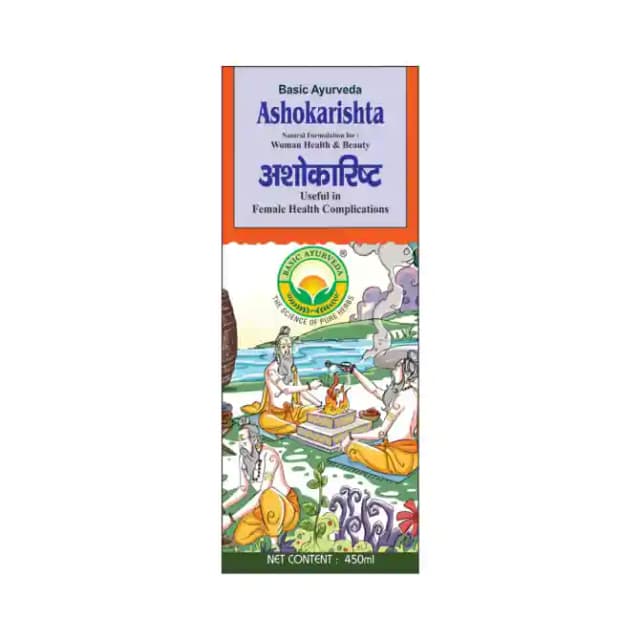 Basic Ayurveda Ashokarishta (1 Bottle of 450 ml Liquid)