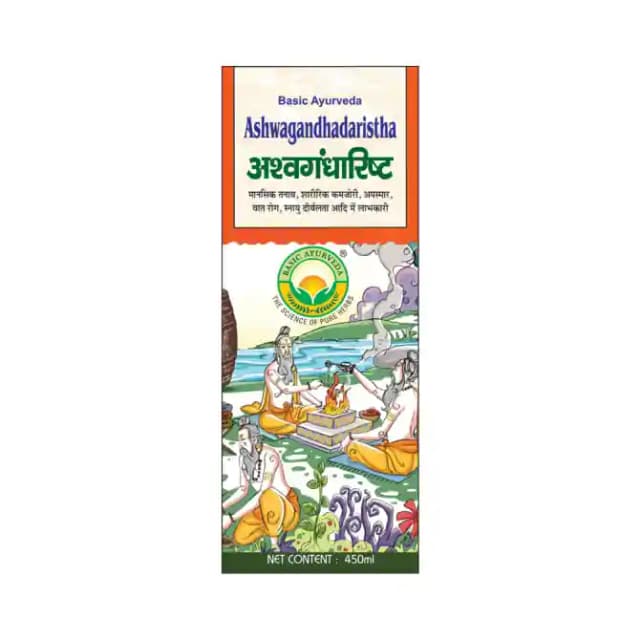 Basic Ayurveda Ashwagandhadaristha (1 Bottle of 450 ml Liquid)