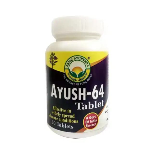 Basic Ayurveda Ayush 64 (1 Bottle of 60 tablets)