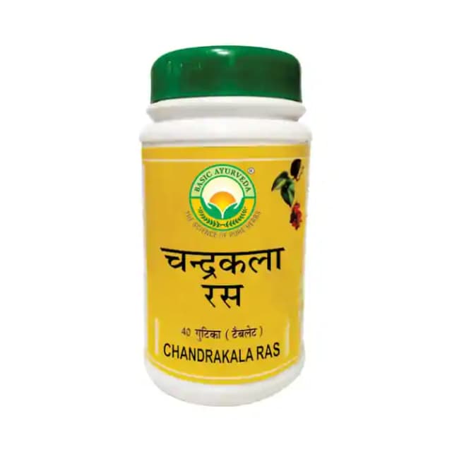 Basic Ayurveda Chandrakala Ras (1 Bottle of 40 tablets)