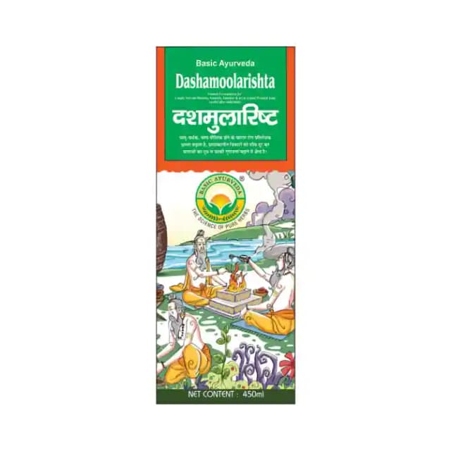 Basic Ayurveda Dashamoolarishta (1 Bottle of 450 ml Liquid)